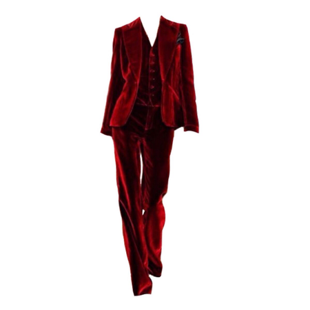 red velvet suit
