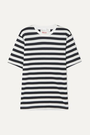 Victoria, Victoria Beckham | Striped cotton-jersey T-shirt | NET-A-PORTER.COM