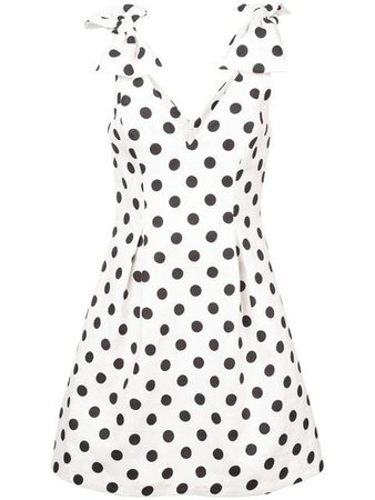 white black dotted dress