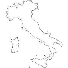 Map outline Italy