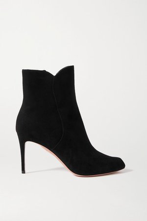 Roya 85 Suede Ankle Boots - Black