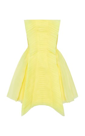 Astrid Pleat Linen-Blend Mini Dress By Aje | Moda Operandi