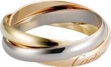 CRB4086100 - Trinity ring, small model - White gold, yellow gold, pink gold - Cartier