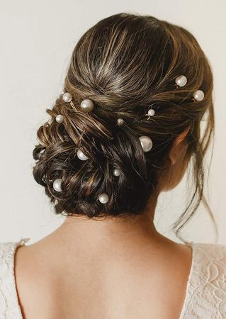 Amazon.com : SWEETV 18Pcs Pearl Wedding Hair Pins, Bridal Hair Pins Set Wedding Hair Accessories for Brides : Beauty & Personal Care
