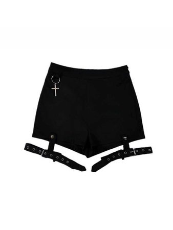 Black shorts with cross