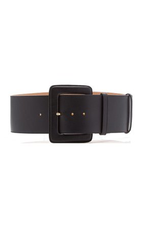Wide C-Buckle Leather Belt By Carolina Herrera | Moda Operandi