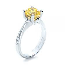 rings with yellow diamond - Google Search