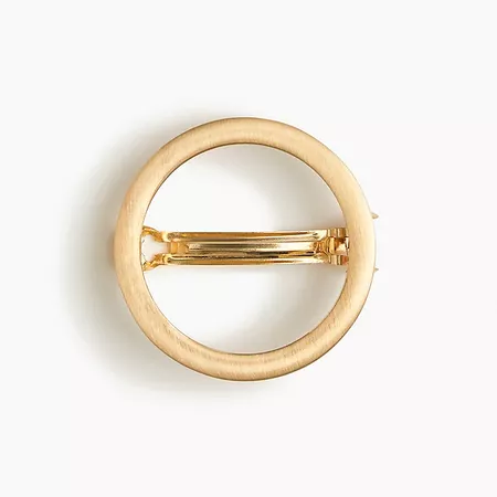 Oval barrette in brushed metal - Women's Hair Accessories | J.Crew