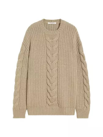 Shop Max Mara Cable-Knit Oversize Sweater | Saks Fifth Avenue