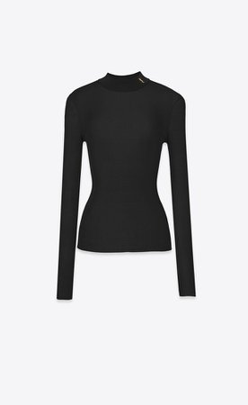 Ribbed sweater in silk | Saint Laurent United Kingdom | YSL.com