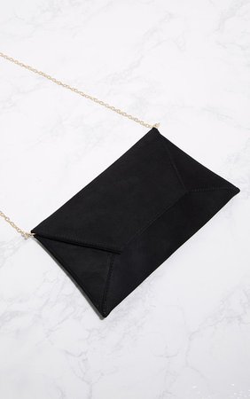 Black Envelope Clutch Bag | Accessories | PrettyLittleThing USA