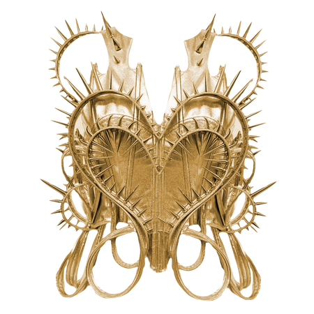 @lollialand - gold metallic corset