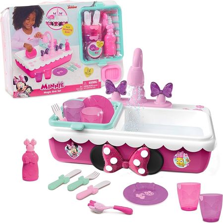 Amazon.com: Minnie's Happy Helpers Magic Sink Set, Pretend Play Working Sink, Officially Licensed Kids Toys for Ages 3 Up by Just Play : Toys & Games