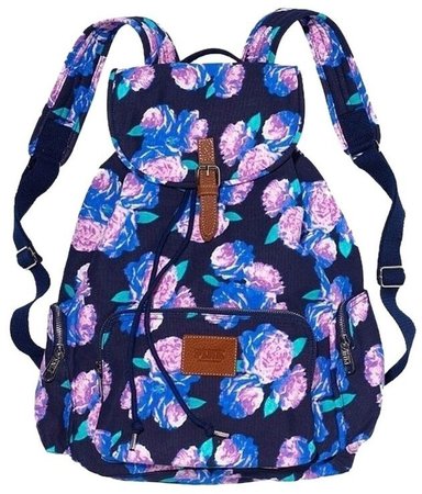 victoria's secret pink floral backpack