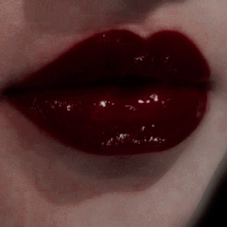 dark red lipgloss