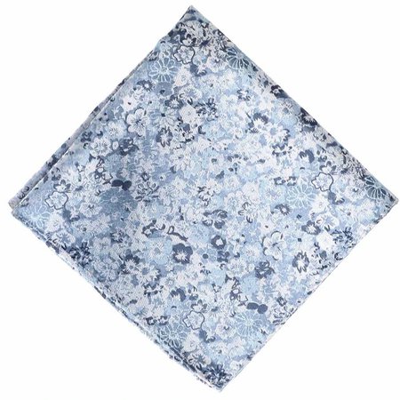 light blue floral pocket square