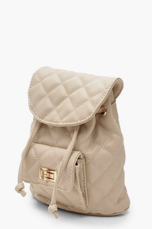 Mini Quilted Strap Rucksack | Boohoo
