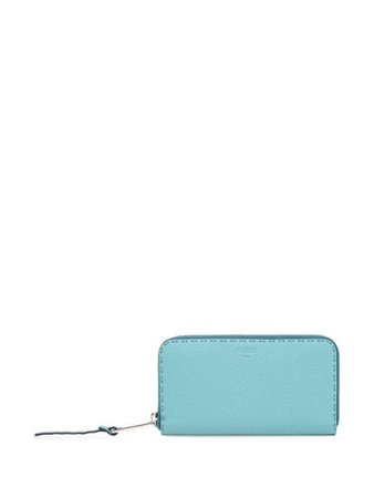 Fendi Selleria Zip-Around Wallet 8M0374SMT Blue | Farfetch