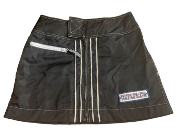 Hysteric Glamour Nylon Mini Zip Velcro Belt Skirt - Etsy