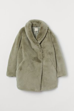 Faux Fur Teddy Bear Coat - Beige - Ladies | H&M US