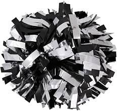 black and silver cheer pom poms - Google Search