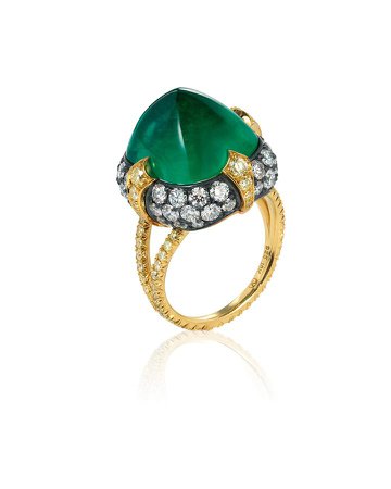 Bayco Jewels, Emerald & Diamond Ring