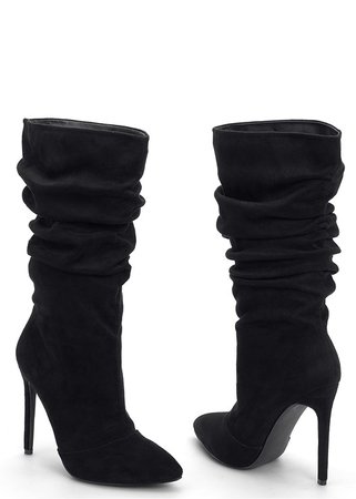Black Slouch Boots