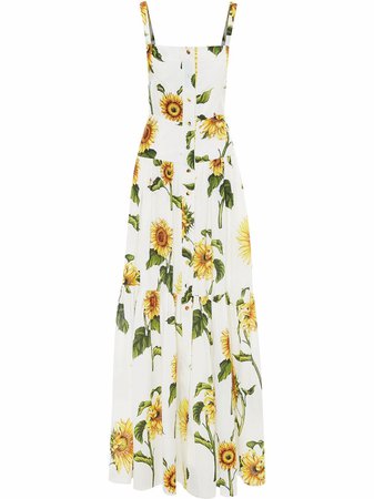 Oscar de la Renta sunflower-print silk maxi dress - FARFETCH