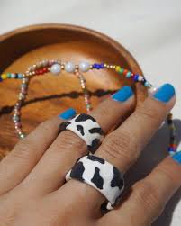 cow print rings