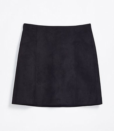 Faux Suede Shift Skirt