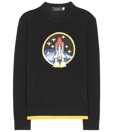 Rocket Shuttle embellished wool sweater