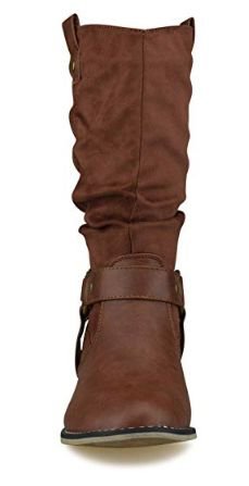 (220) Amazon.com | Premier Standard Women's Western Cowboy Pointed Toe Knee High Pull On Tabs Boots | Mid-Calf