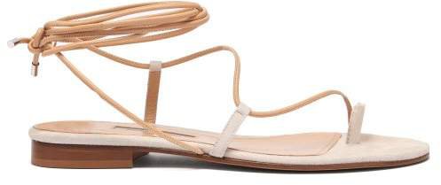 Emme Parsons - Susan Wrap Around Leather And Suede Sandals - Womens