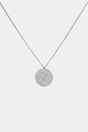 coin necklace silver