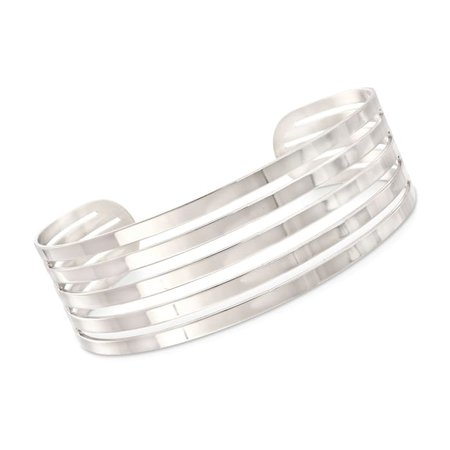 Ross-Simons Italian Sterling Silver Open-Space Cuff Bracelet