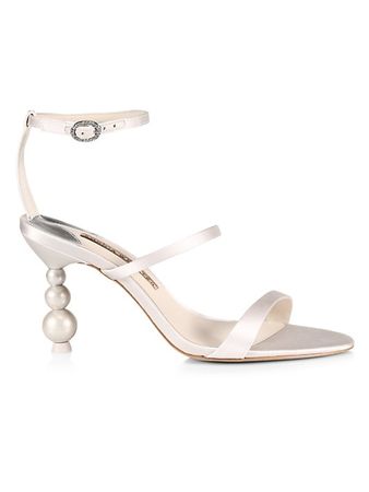 Shop Sophia Webster Rosalind Pearl Mid-Heel Sandals | Saks Fifth Avenue
