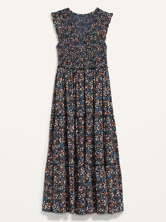 Fit & Flare Smocked Floral Maxi Dress for Women | Old Navy