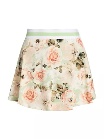 Shop Alice + Olivia Blaise Floral Jersey Mini Skirt | Saks Fifth Avenue