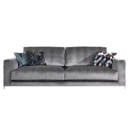 21st Century Manhattan Sofa in Grey Fabric by Roberto Cavalli Home Interiors For Sale at 1stDibs