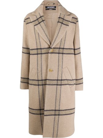 Shop Jacquemus checked single-breasted coat with Express Delivery - Farfetch