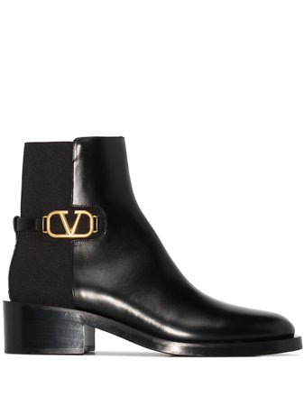 Shop Valentino Garavani VLogo 30mm ankle boots with Express Delivery - FARFETCH