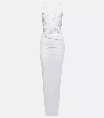 Molded Venus Cutout Jersey Gown in White - Christopher Esber | Mytheresa