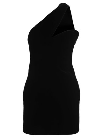 Saint Laurent Asymmetrical Velvet Dress