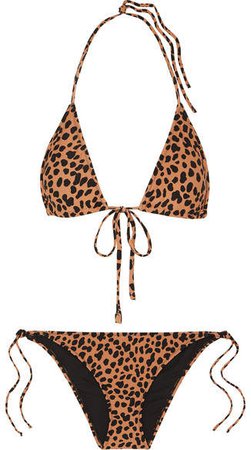 Lucia Leopard-print Triangle Bikini - Leopard print