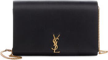 Saint Laurent Glossy Leather Wallet on a Chain | Nordstrom