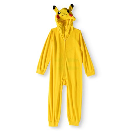 Pokémon - Boy's Pokemon Pikachu Hooded Onesie (Big Boys & Little Boys) - Walmart.com - Walmart.com