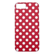 White polka dots on red 710 ml water bottle | Zazzle.ca