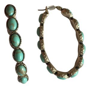 Lucky Brand Turquoise & Silver Earrings - Tradesy