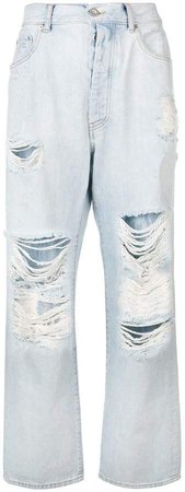 Unravel Project extremely distressed boyfriend jeans