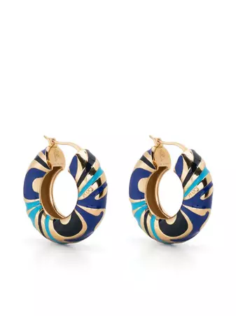 PUCCI abstract-print Hoop Earrings - Farfetch